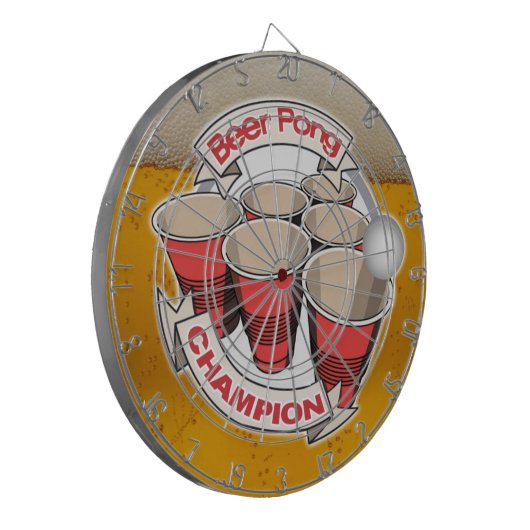 Beer Pong Champion Dart Board Dartbord (Voorkant Links)
