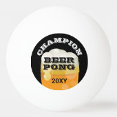 Beer Pong Champion Dated Pingpongbal (Voorkant)