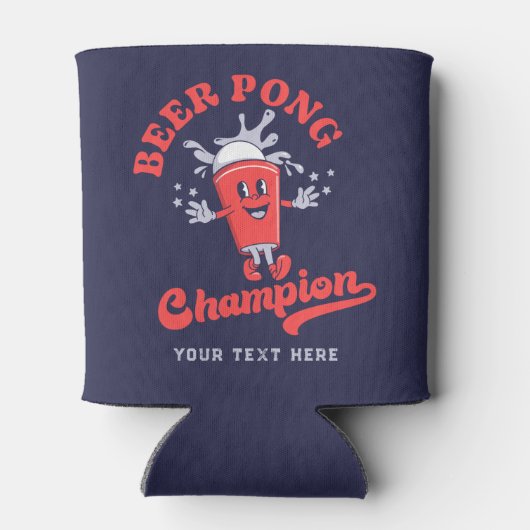 Beer Pong Champion Funny Drink game Blikjeskoeler (Achterkant)