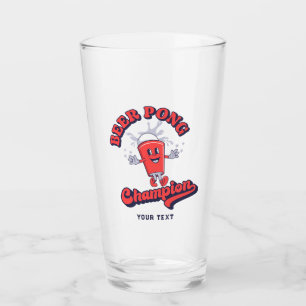 Beer Pong Champion Funny Drink game Glas