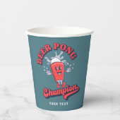 Beer Pong Champion Funny Drink game Papieren Bekers (Voorkant)