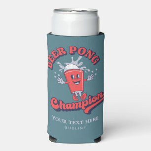 Beer Pong Champion Funny Drink game Seltzer Blikjeskoeler