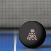 Beer Pong Champion Funny Text Black Pink Glitter Pingpongbal (Net)