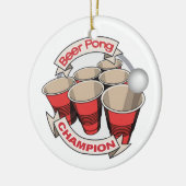 Beer Pong Champion Gift Keramisch Ornament (Links)
