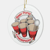 Beer Pong Champion Gift Keramisch Ornament (Links)