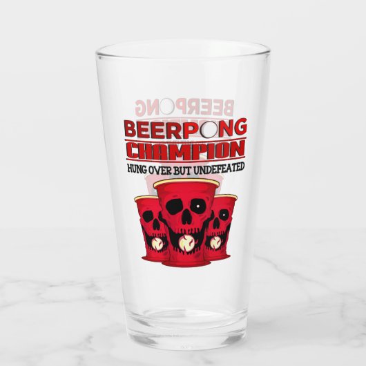 Beer Pong Champion Glas (Achterkant)