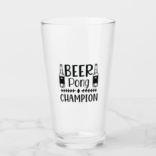 Beer Pong Champion Glas (Voorkant)