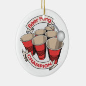 Beer Pong Champion Keramisch Ornament (Rechts)