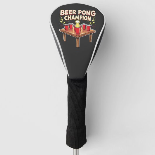 Beer Pong Champion Ping Pong Drink Golfheadcover (Voorkant)