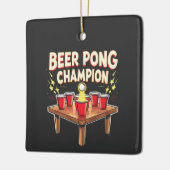 Beer Pong Champion Ping Pong Drink Keramisch Ornament (Links)