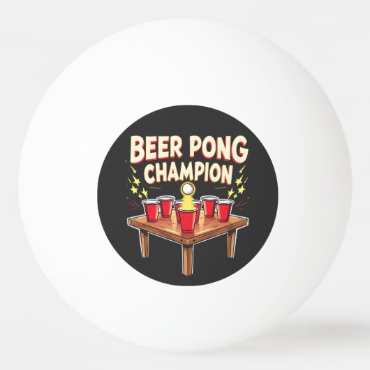 Beer Pong Champion Ping Pong Drink Pingpongbal (Voorkant)