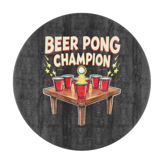 Beer Pong Champion Ping Pong Drink Snijplank (Voorkant)