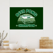 Beer Pong Champion Poster (Keuken)