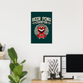 Beer Pong Champion Poster (Thuiskantoor)