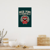 Beer Pong Champion Poster (Keuken)