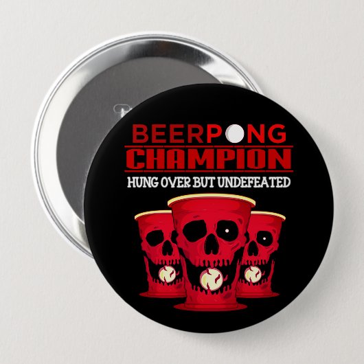 Beer Pong Champion Ronde Button 4,0 Cm (Voorkant /achterkant)