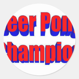 Beer Pong Champion Ronde Sticker