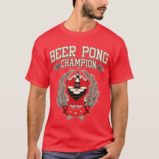 Beer Pong Champion T-shirt (Voorkant)