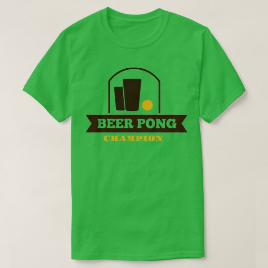 Beer pong champion t-shirt (Design voorkant)