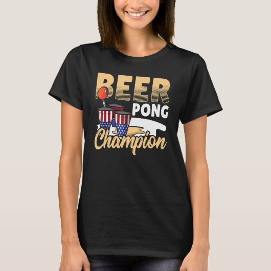 BEER PONG CHAMPION T-SHIRT (Voorkant)