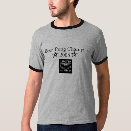 Beer Pong Champion T-shirt (Voorkant)