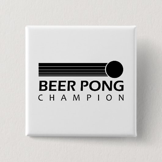 Beer Pong Champion Vierkante Button 5,1 Cm (Voorkant)