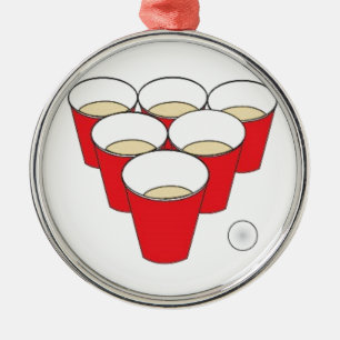 Beer Pong Cups Metalen Ornament