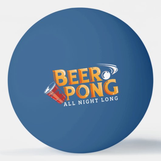 Beer Pong de hele nacht lang grappig Pingpongbal (Voorkant)