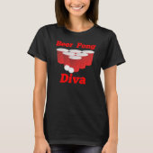 Beer Pong Diva T-Shirt (Voorkant)