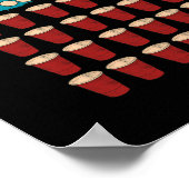 Beer Pong Drink Spel Amerikaanse vlag op 4 juli Poster (Hoek)