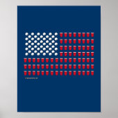Beer Pong Flag Poster (Voorkant)