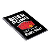 Beer Pong Funny Balls Pun Apparel Notitieboek (Rechterzijde)