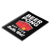 Beer Pong Funny Balls Pun Apparel Notitieboek (Linkerzijde)