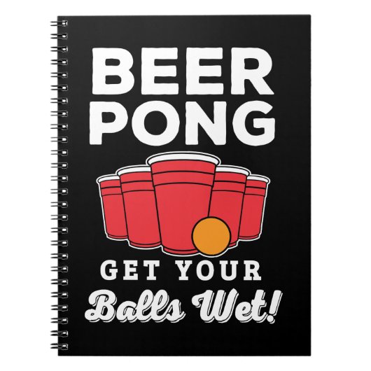 Beer Pong Funny Balls Pun Apparel Notitieboek (Voorkant)