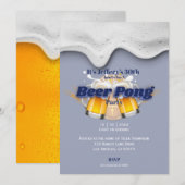 Beer pong Invitation Kaart (Voorkant / Achterkant)