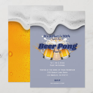 Beer pong Invitation Kaart