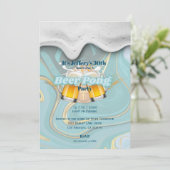 Beer pong Invitation Kaart (Staand voorkant)