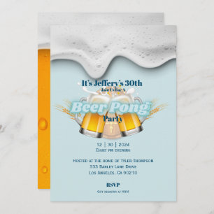 Beer pong Invitation Kaart