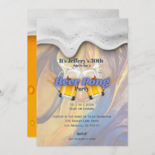 Beer pong Invitation Kaart
