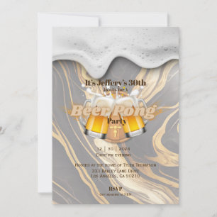 Beer pong Invitation Kaart
