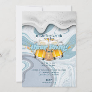 Beer pong Invitation Kaart