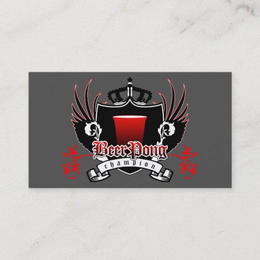 Beer Pong Kampioen Loyaliteitskaart Klantenkaartje (Voorkant)