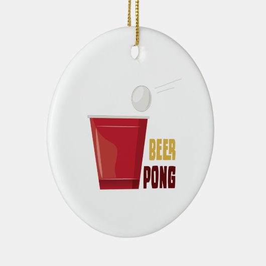 Beer Pong Keramisch Ornament (Rechts)