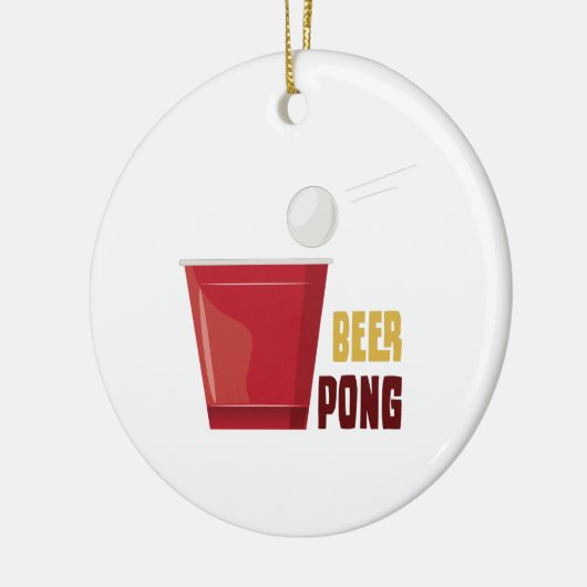 Beer Pong Keramisch Ornament (Links)