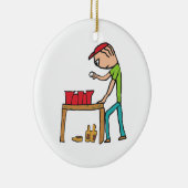Beer Pong Keramisch Ornament (Rechts)