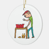 Beer Pong Keramisch Ornament (Links)