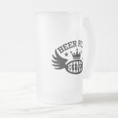 Beer Pong King Matglas Bierpul (Voorkant rechts)