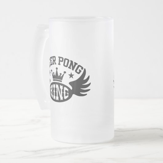 Beer Pong King Matglas Bierpul (Voorkant links)