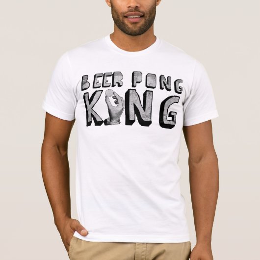Beer Pong King T-Shirts (Voorkant)