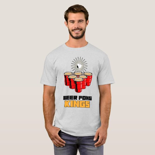 Beer Pong Kings T-shirt (Voorkant volledig)